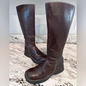 Born square toe lug sole boots Sz 7